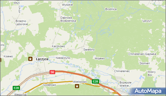 mapa Świetlino, Świetlino na mapie Targeo