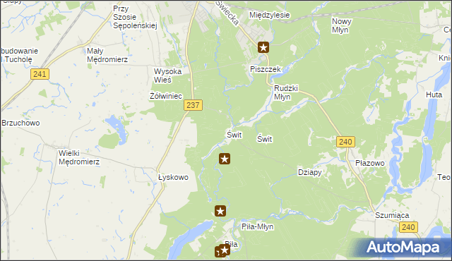 mapa Świt gmina Gostycyn, Świt gmina Gostycyn na mapie Targeo