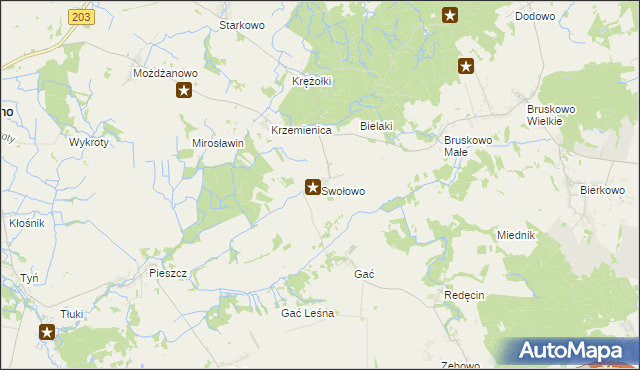 mapa Swołowo, Swołowo na mapie Targeo