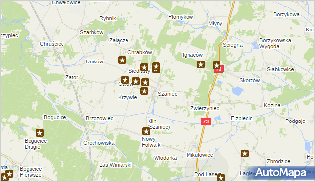 mapa Szaniec, Szaniec na mapie Targeo