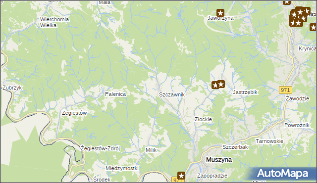 mapa Szczawnik, Szczawnik na mapie Targeo