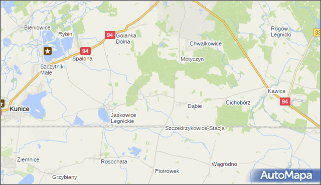 mapa Szczedrzykowice, Szczedrzykowice na mapie Targeo