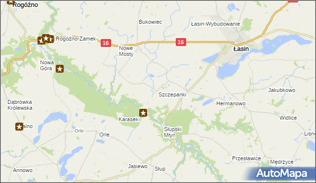 mapa Szczepanki gmina Łasin, Szczepanki gmina Łasin na mapie Targeo