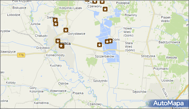 mapa Szczerbaków, Szczerbaków na mapie Targeo