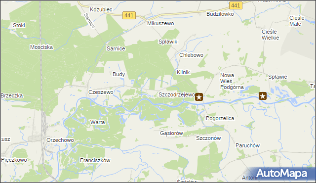 mapa Szczodrzejewo, Szczodrzejewo na mapie Targeo