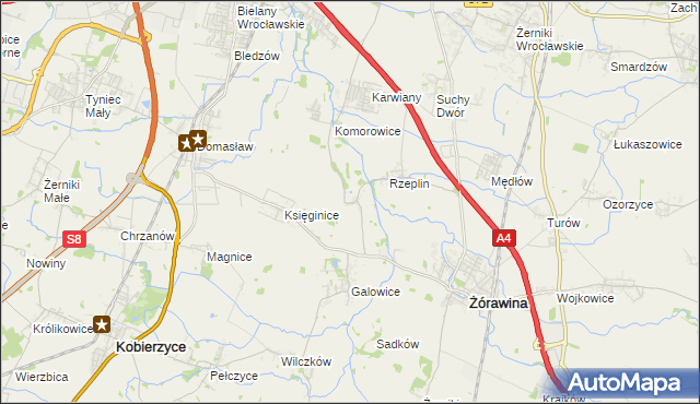 mapa Szukalice, Szukalice na mapie Targeo