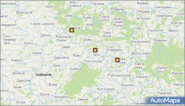 mapa Szyk, Szyk na mapie Targeo