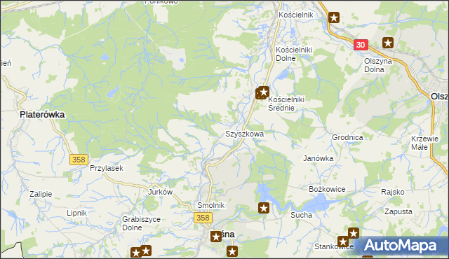 mapa Szyszkowa, Szyszkowa na mapie Targeo