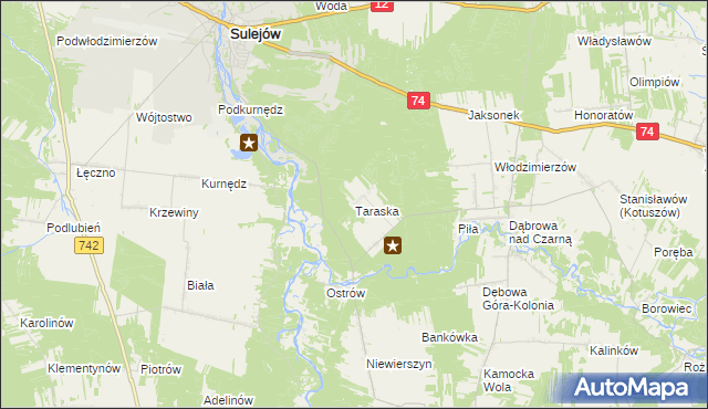 mapa Taraska, Taraska na mapie Targeo