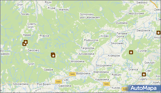 mapa Targoszów, Targoszów na mapie Targeo