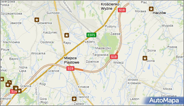 mapa Targowiska, Targowiska na mapie Targeo