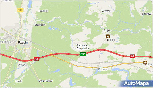 mapa Tarnawa Rzepińska, Tarnawa Rzepińska na mapie Targeo