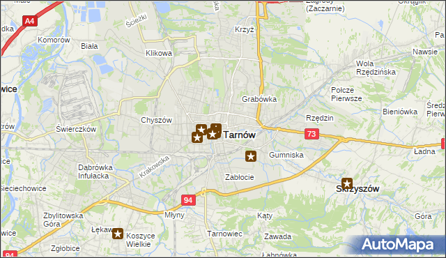 mapa Tarnów, Tarnów na mapie Targeo