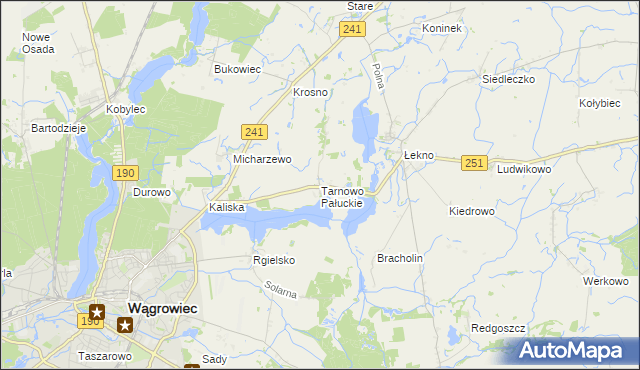 mapa Tarnowo Pałuckie, Tarnowo Pałuckie na mapie Targeo