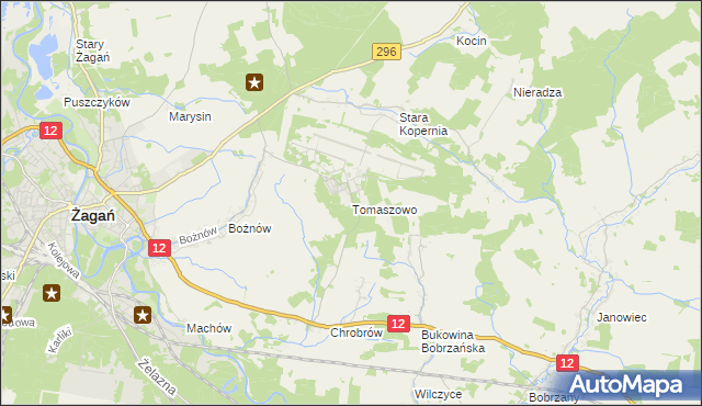 mapa Tomaszowo, Tomaszowo na mapie Targeo