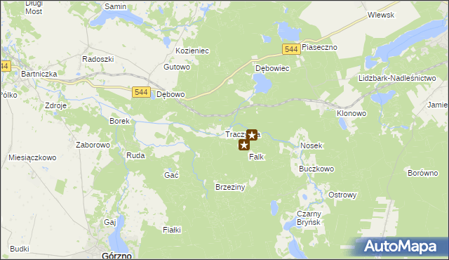 mapa Traczyska, Traczyska na mapie Targeo