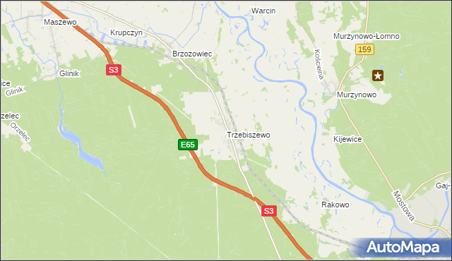 mapa Trzebiszewo, Trzebiszewo na mapie Targeo