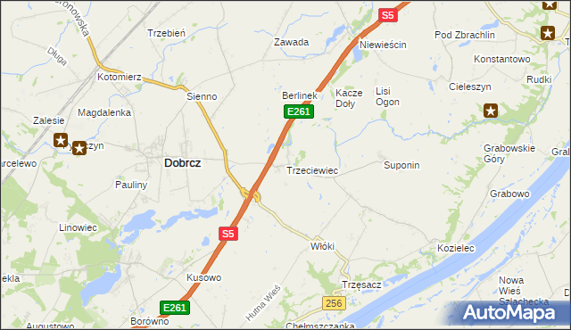 mapa Trzeciewiec, Trzeciewiec na mapie Targeo