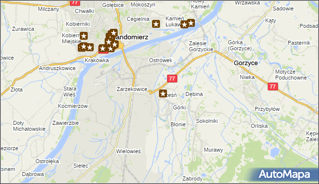 mapa Trześń gmina Gorzyce, Trześń gmina Gorzyce na mapie Targeo