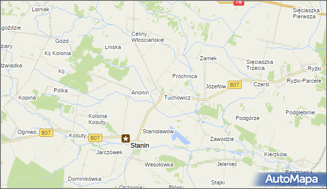 mapa Tuchowicz, Tuchowicz na mapie Targeo