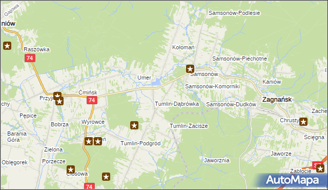 mapa Tumlin-Osowa, Tumlin-Osowa na mapie Targeo