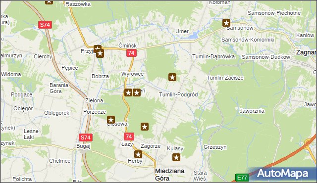 mapa Tumlin-Podgród, Tumlin-Podgród na mapie Targeo