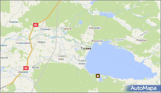 mapa Turawa, Turawa na mapie Targeo