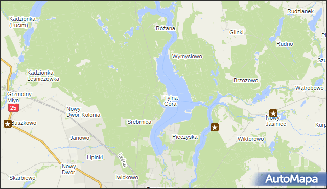 mapa Tylna Góra, Tylna Góra na mapie Targeo