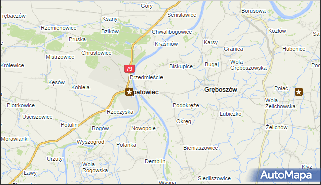 mapa Ujście Jezuickie, Ujście Jezuickie na mapie Targeo