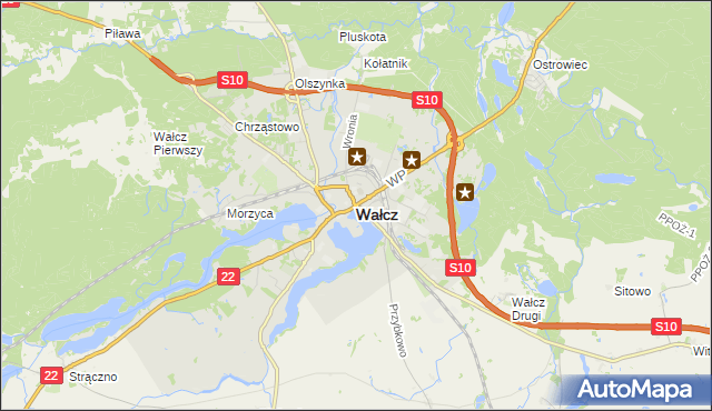 mapa Wałcz, Wałcz na mapie Targeo