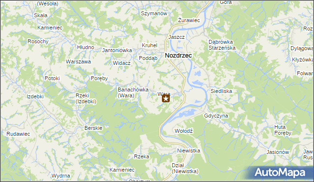 mapa Wara, Wara na mapie Targeo