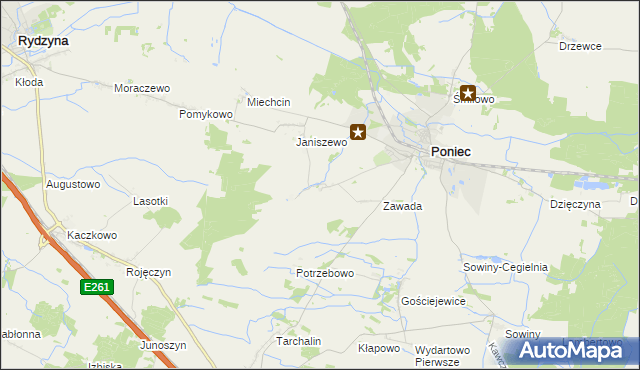 mapa Waszkowo, Waszkowo na mapie Targeo