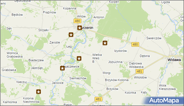 mapa Wielka Wieś B, Wielka Wieś B na mapie Targeo