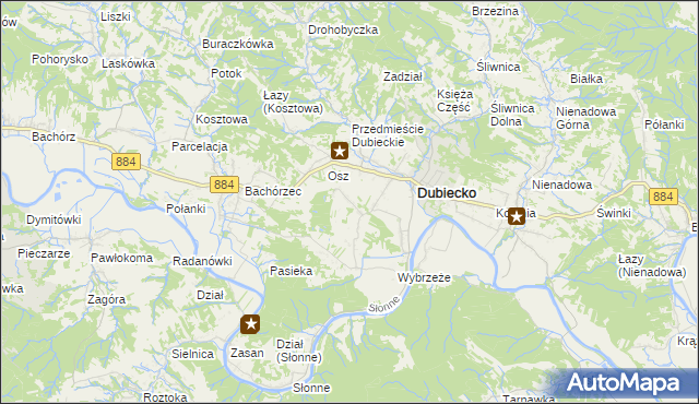 mapa Winne-Podbukowina, Winne-Podbukowina na mapie Targeo