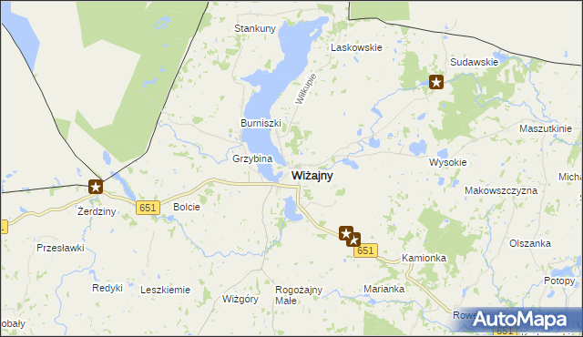 mapa Wiżajny, Wiżajny na mapie Targeo