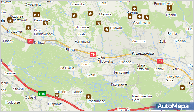 mapa Wola Filipowska, Wola Filipowska na mapie Targeo
