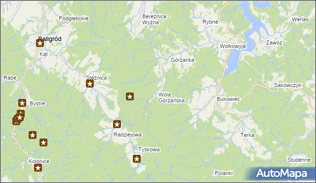 mapa Wola Górzańska, Wola Górzańska na mapie Targeo