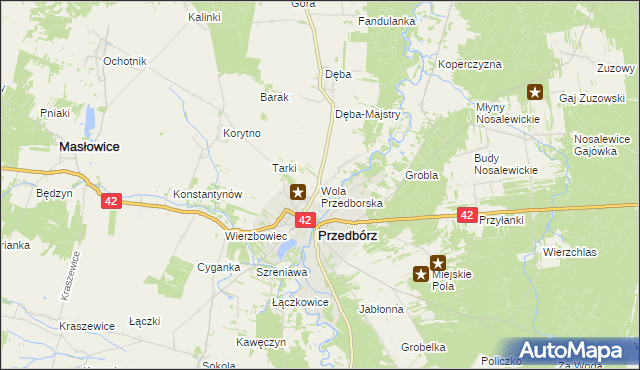 mapa Wola Przedborska, Wola Przedborska na mapie Targeo