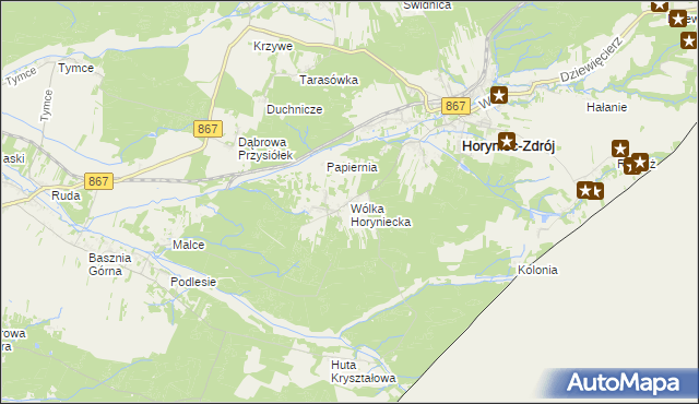 mapa Wólka Horyniecka, Wólka Horyniecka na mapie Targeo