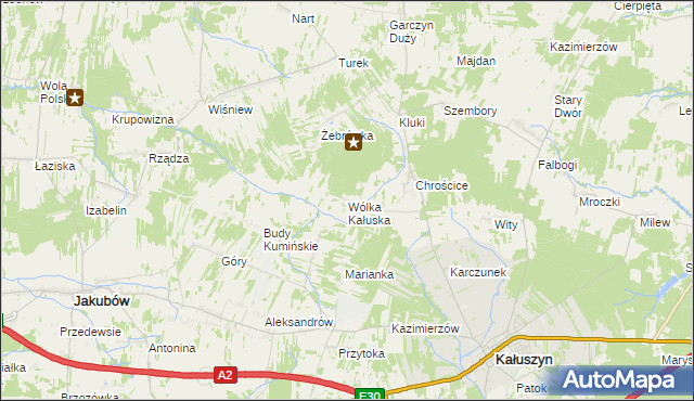 mapa Wólka Kałuska, Wólka Kałuska na mapie Targeo