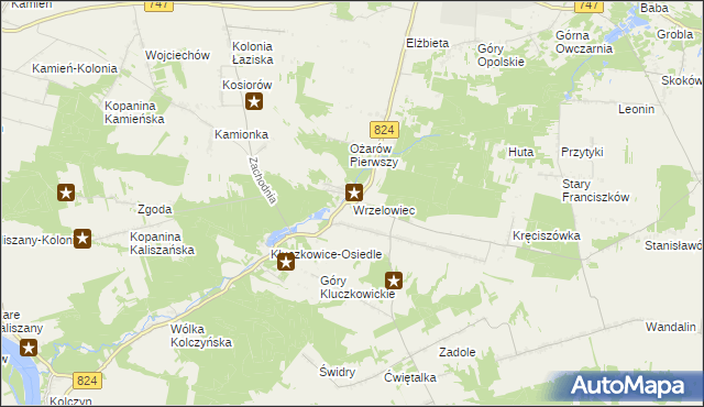 mapa Wrzelowiec, Wrzelowiec na mapie Targeo