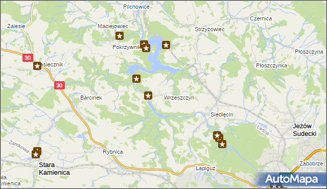 mapa Wrzeszczyn, Wrzeszczyn na mapie Targeo