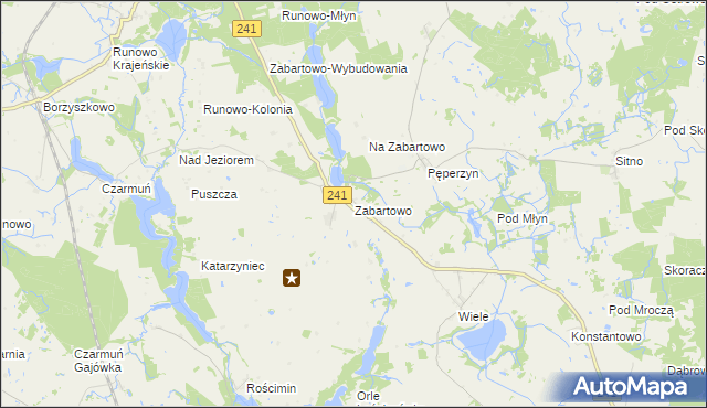 mapa Zabartowo, Zabartowo na mapie Targeo