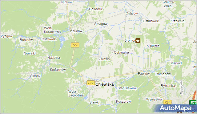 mapa Zaława, Zaława na mapie Targeo