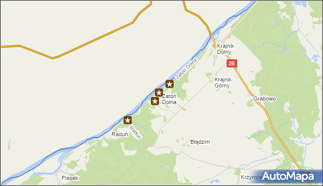 mapa Zatoń Dolna, Zatoń Dolna na mapie Targeo