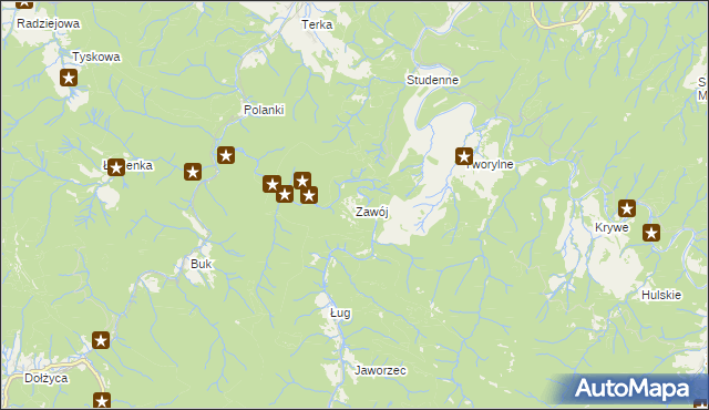 mapa Zawój, Zawój na mapie Targeo