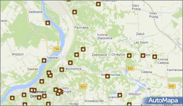 mapa Zbędowice, Zbędowice na mapie Targeo