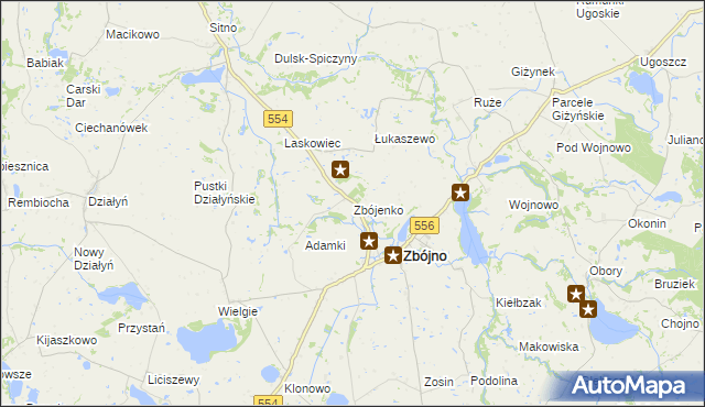 mapa Zbójenko, Zbójenko na mapie Targeo