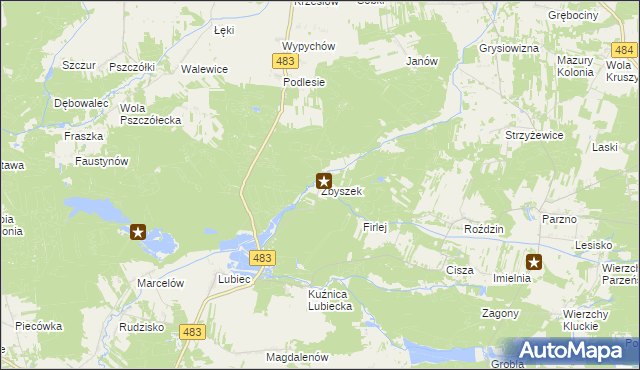 mapa Zbyszek, Zbyszek na mapie Targeo