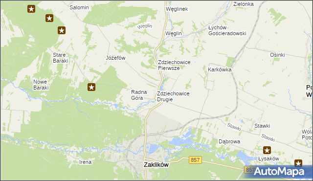 mapa Zdziechowice Drugie, Zdziechowice Drugie na mapie Targeo